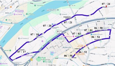 交通車-北大西園線路線圖